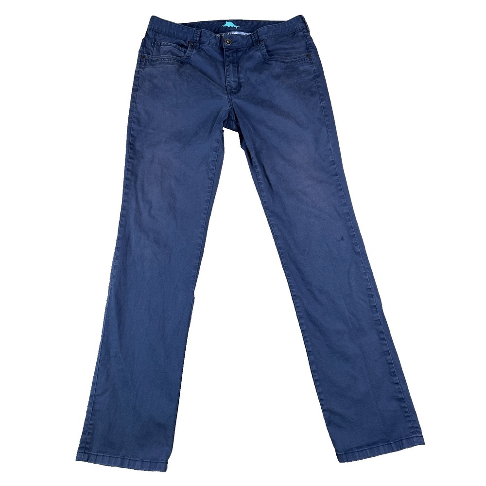 Tommy Bahama Men's Pants Size 35x34 Navy Blue Chino Marlin